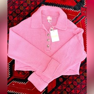 NWT Show Me Your MuMu cropped sweater